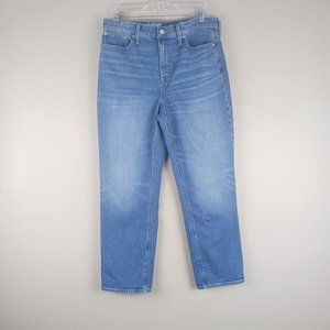J. CREW| Classic Straight High RiseMedium Wash Denim Jean Size 32 Style # BK659